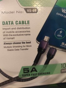 تصویر کابل شارژ اندروید کنفی دو لایه Data cable Android