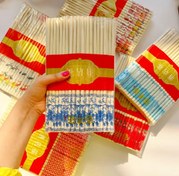 تصویر چاپستیک چوبی طرحدار 