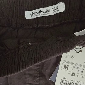 تصویر دامن لینن بلند Stradivarius 