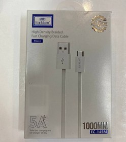 تصویر کابل تبدیل USB به میکرو ارلدام اصلی (کنفی) مدل EC-145M طول 1 متر 