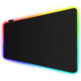 تصویر موس پد مخصوص بازی لومینوس RGB دار RGB GAMING MOUSE PAD