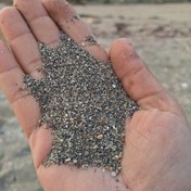 تصویر 50 گرم ماسه خاکستری ساحل کاملا طبیعی مناسب انواع کارهای هنری 