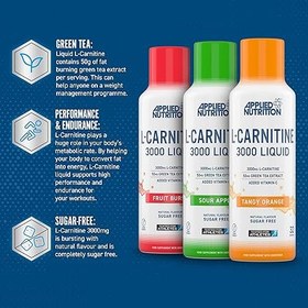 تصویر ال کارنتین 500 میلی لیتر اپلاید Applied Nutrition L Carnitine Liquid, 3000 mg 500 ml