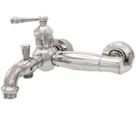 تصویر شیر اهرمی حمام کروم و طلا مات مدل پارادایس paradays chrome & gold matte bath mixer