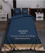 تصویر ست روتختی یک نفره سه بعدی مخمل طرح Fashion House کد 10011 