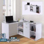 تصویر میز کامپیوتر برسام از MDF 