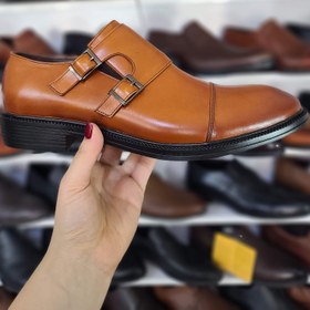 تصویر کفش چرم مجلسی مدل دوسگک کد(1006) Formal leather shoes