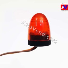 تصویر چراغ گردان پلیسی قرمز گرد 