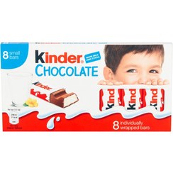 تصویر شکلات کیندر کودک ۸ عددی ( ۱۰۰ گرم) kinder شکلات و فرآورده های کاکائویی کیندر 100