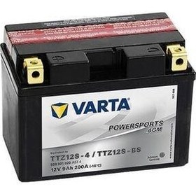 تصویر باتری باطری موتور سیکلت Ttz12S Bs 12V 9Ah Agm 2 سال ضمانت Varta 