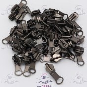 تصویر سرزیپ نمره پنج استخوانی دو رو دودی (بسته 50 عددی) 