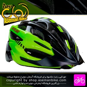 تصویر کلاه دوچرخه سواری اورلورد مدل MV50 سایز 58 الی 61 سانتیمتر رنگ مشکی سبز براق Overlord Bicycle Helmet MV50 Size 58-61cm Black Green Brilliant 