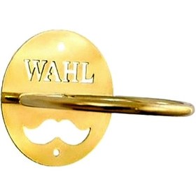 تصویر پایه سشوار طرح سبیل طلایی Golden mustache design hair dryer base