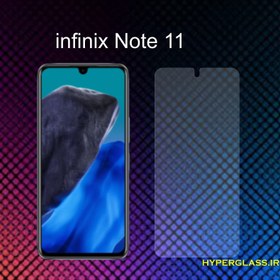 تصویر گلس محافظ صفحه نمایش نانو بلک اورجینال گوشی اینفینیکس Infinix Note 11 