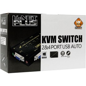 تصویر سوئیچ 2 پورت VGA KVM کی نت پلاس KPU622 K-NET PLUS KPU622 USB VGA KVM Switch