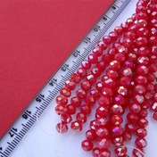 تصویر مهره کریستال 6 قرمز هفت رنگ کد 3 