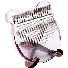 تصویر کالیمبا شیشه ای ۱۷ تیغه طرح خرسی 