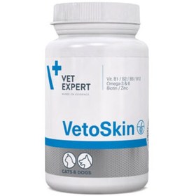 تصویر تقویت کننده پوست و مو سگ و گربه VetoSkin برند Vet Expert | وت اکسپرت Vet Expert VetoSkin