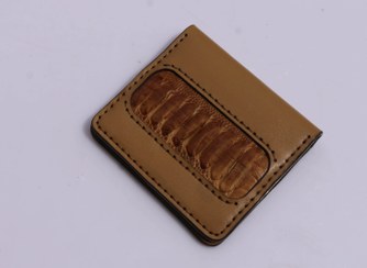 تصویر جا کارتی چرم گاوی و ساق شتر مرغ 