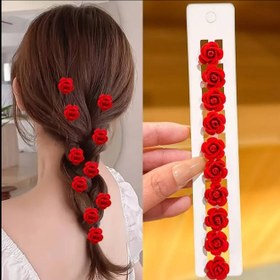 تصویر گیره قفلی رز قرمز 