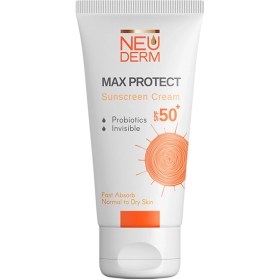 تصویر كرم ضدآفتاب SPF50 مكس پروتكت انواع پوست نئودرم ۵۰ میلی‌لیتر 