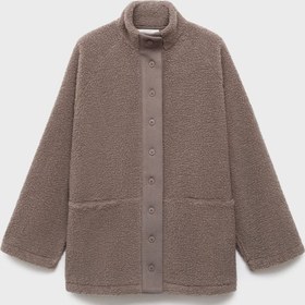 تصویر ژاکت زنانه MANGO Buttoned fur cardigan 