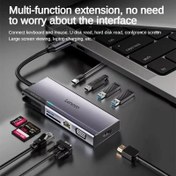 تصویر هاب 10 پورت حرفه‌ای لنوو مدل Aurora Type-C A10 