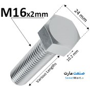 تصویر پیچ قطر 16 گالوانیزه سرد Bolt M16 Grade 5.8