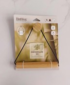 تصویر آویز حوله بامبو فلزی 