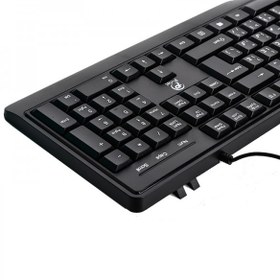 تصویر کیبورد باسیم P-net مدل KB.400 - مشکی - RYL 