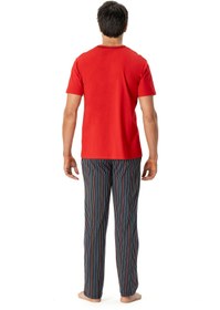 تصویر ست پیژامه 100 آستین کوتاه راسته مردانه | یو اس پولو U.S. Polo Assn. USP18800 