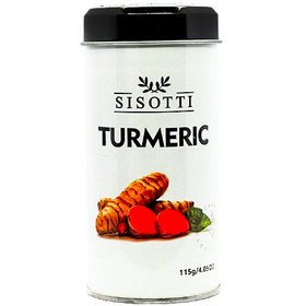 تصویر پودر زردچوبه قوطی فلزی 