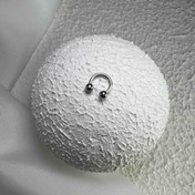 تصویر پیرسینگ نعلی دوسر گوی سایز 1 کد 905 