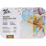 تصویر آبرنگ متالیک ۱۸ رنگ مونمارت - کد PMHS0085 