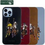 تصویر قاب چرمی پولو آیفون 13 پرو مکس Santa Barbara Leather Jockey Polo Case iPhone 13 Pro Max 