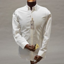تصویر پیراهن مردانه پارچه لینن سفید باربری (Burberry) 