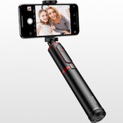 تصویر مونوپاد پایه دار باسئوس Baseus SUDYZP-D19 Fully Folding Selfie Stick Black+red 