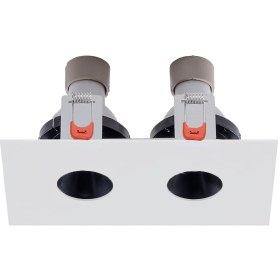 تصویر چراغ سقفی هالوژن نورشو مدل SR2 فریم دوتایی فلزی ضد خیرگی 