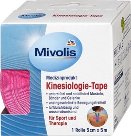 تصویر تیپ عضله ضد درد ورزشی کینزیولوژی میوولیس Mivolis Kinesiology tape