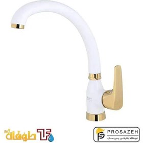 تصویر شیر ظرفشویی طوفان فلز مدل مینا - کروم Tofan Felez Sink Faucet Mina Model