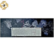 تصویر پد موس گیمینگ طرح نقشه جهان 30X80 دی نت MOUSE PAD MAP GAMING