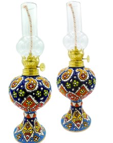تصویر گرد سوز مینا Enamel wick lamp