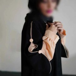 تصویر عبای زنانه لاله | مخمل کبریتی لطیف 