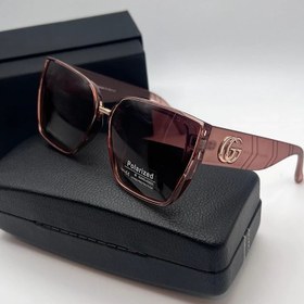 تصویر عینک آفتابی زنانه گوچی مربعی پلاریزه با عدسی UV400 