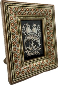 تصویر قاب خاتم کاری پلاک قلمزنی ۹در۱۳ 