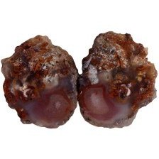 تصویر جفت عقیق توپی سلیمانی خزه ای 