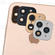 تصویر محافظ لنز دوربین گوشی مناسب آیفون ۱۱ پرو مکس رنگ مشکی 