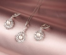 تصویر نیمست نقره مروارید پرورشی کدN1M4 - بازنجیر 