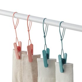 تصویر گیره لباس ایکیا بسته 8 عددی مدل SLIBB ا Hanging clothes peg Hanging clothes peg