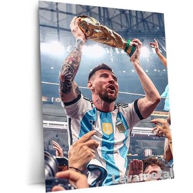 تصویر متال پوستر فوتبالی از مسی messi با کد A-119 